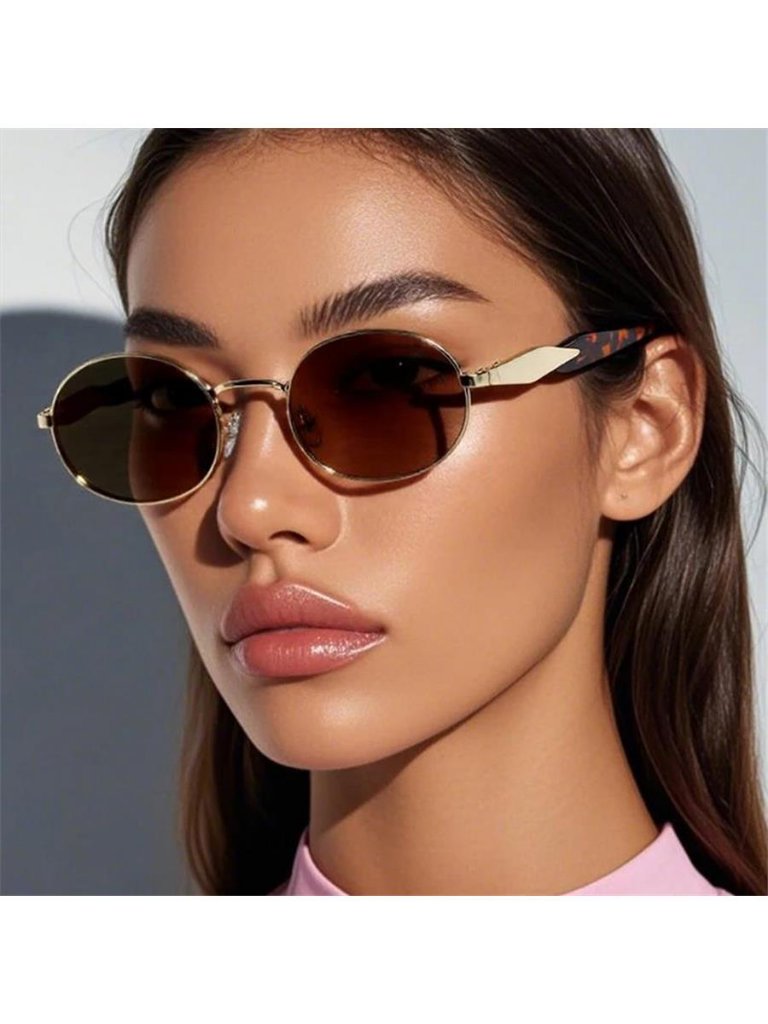 Retro Small Oval Metal Sunglasses